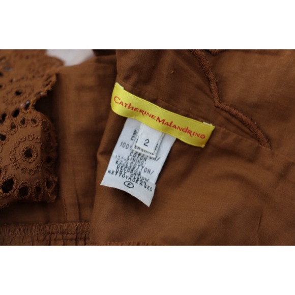 Catherine Malandrino Cotton Eyelet Halter Dress. - Picture 2 of 4