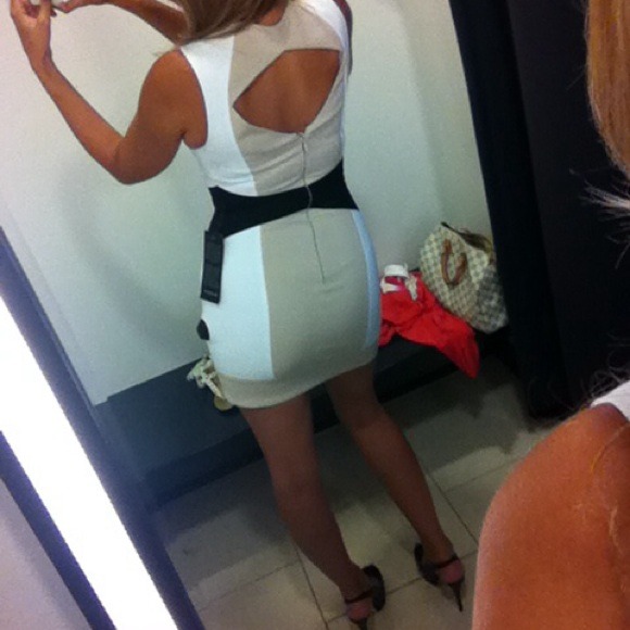 Bebe cocktail dress - color block style - Picture 3 of 4