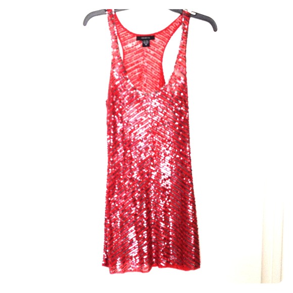 ~SOLD~ Sexy red and grey sequin dress