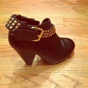 Beautiful leather studded booties