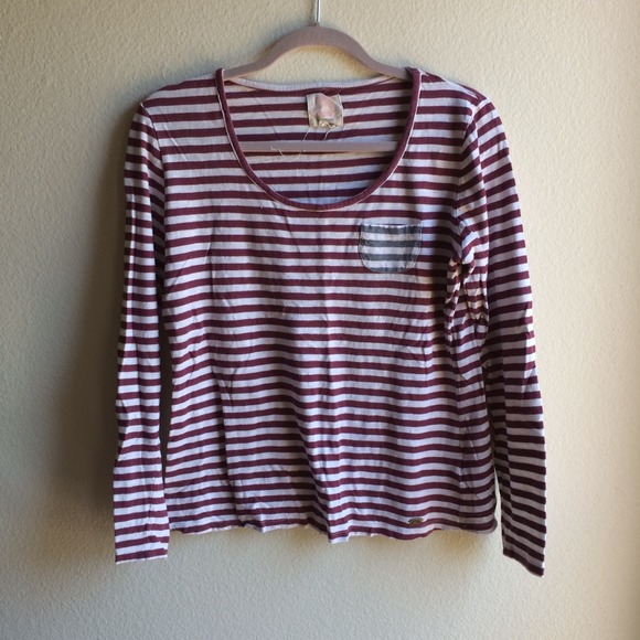 Red & Grey Long Sleeved Quicksilver Shirt