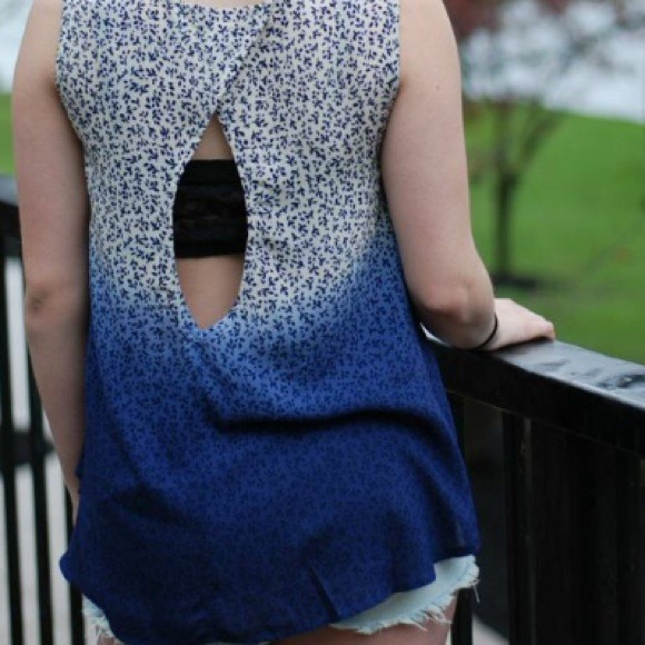 Ombré floral tank - Picture 2 of 2