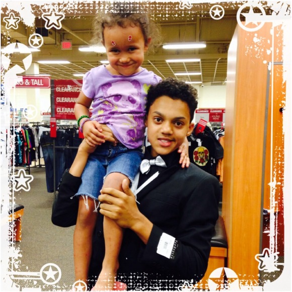 Shopping with my son & baby cousin