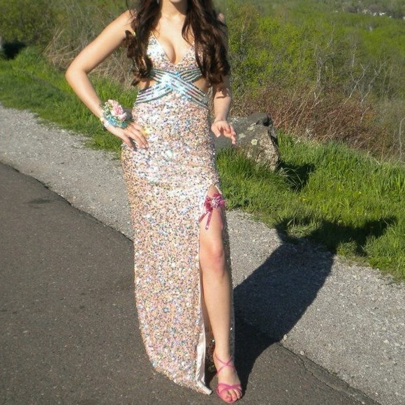 Sequin prom dress Jovani size 2