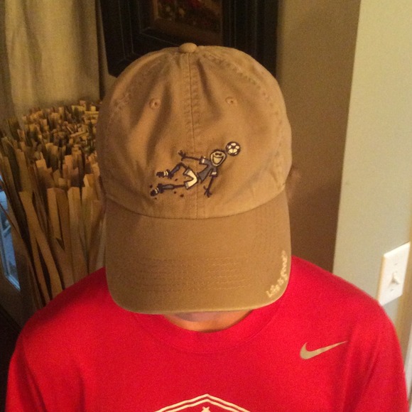 Life is Good baseball cap with soccer figure on it - Picture 1 of 3