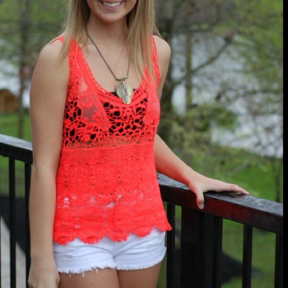 Neon Crochet Tank