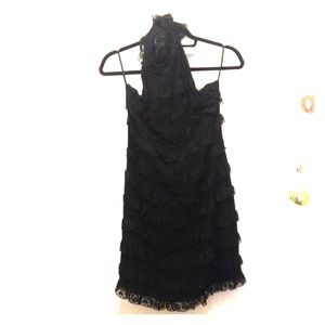 Fendi black lace dress