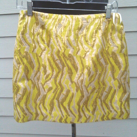 Offer! J Crew Collection Metallic Jacquard Skirt