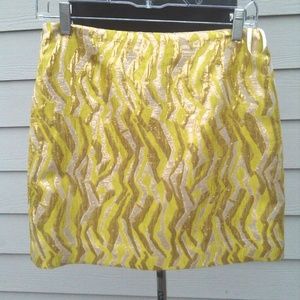 Offer! J Crew Collection Metallic Jacquard Skirt