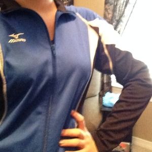 Blue and Black Mizuno Jacket