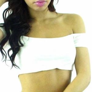 White crop top