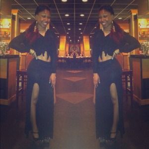 Double Slit Maxi Skirt