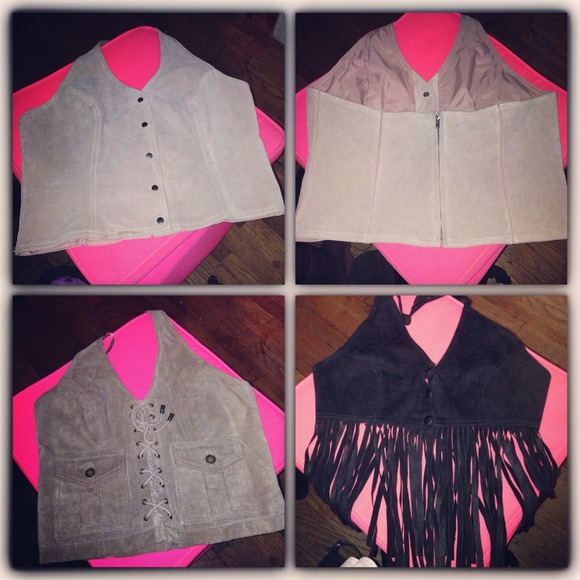 Suede Vintage Vest! Small & Medium