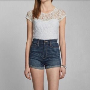 White Lace Crop Top