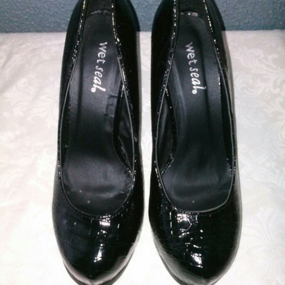 Sexy crocodile Black pumps