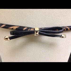 Faux tiger hair belt