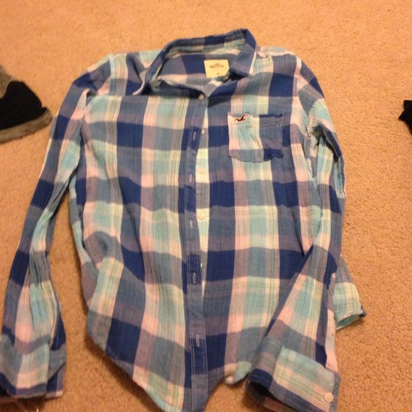 Blue plaid shirt