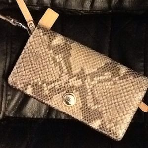 NEW Coach wristlet in Python print leather