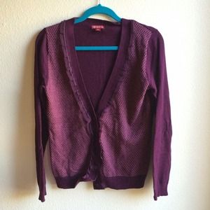 Purple Target Merona Sweater Lace Fringe