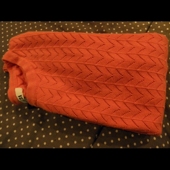 Pumpkin Orange Forever 21 Knit Sweater