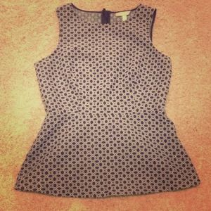 Blue Peplum Top