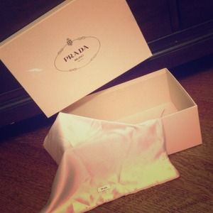 Prada shoe box and dust bag