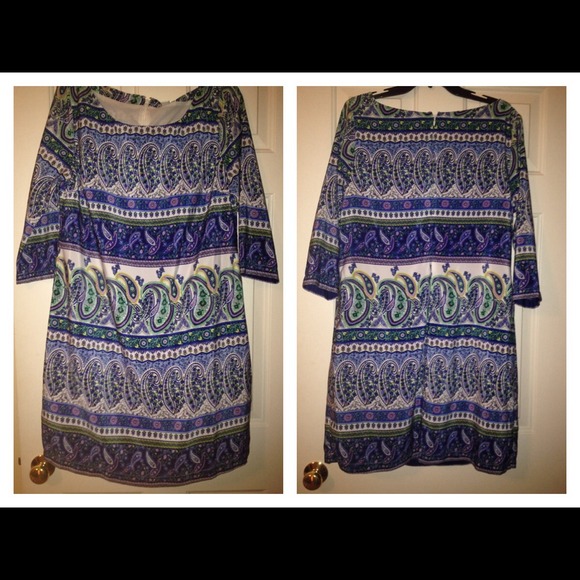Paisley shift dress