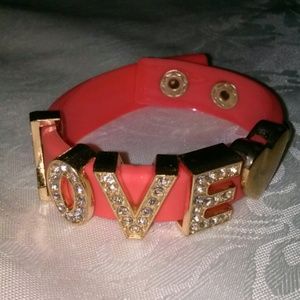 Coral orange "love" bracelet