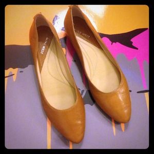 Nine West light brown leather flats