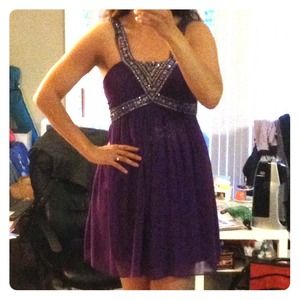 *SOLD*Empire waisted dress in violet