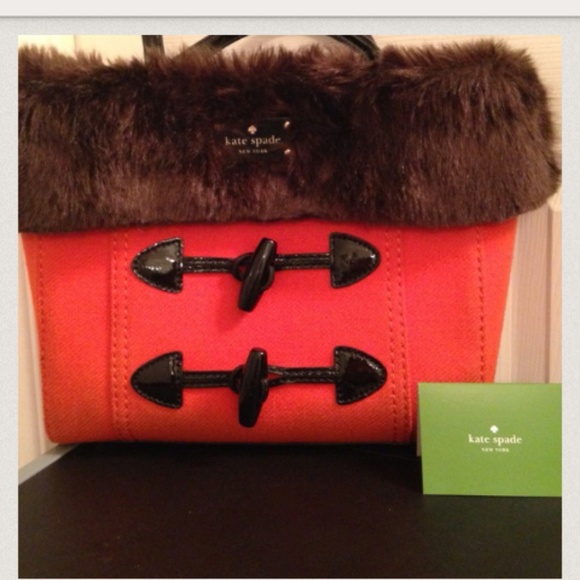 Kate Spade Orange Qute Handbag - Picture 2 of 4