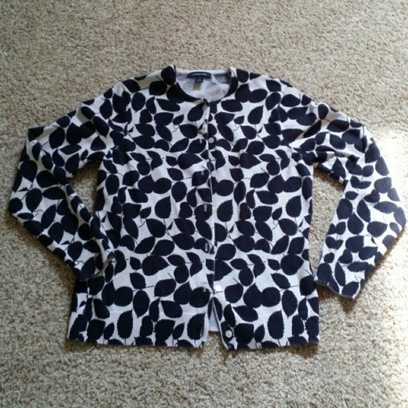 Lands end leaf cardigan