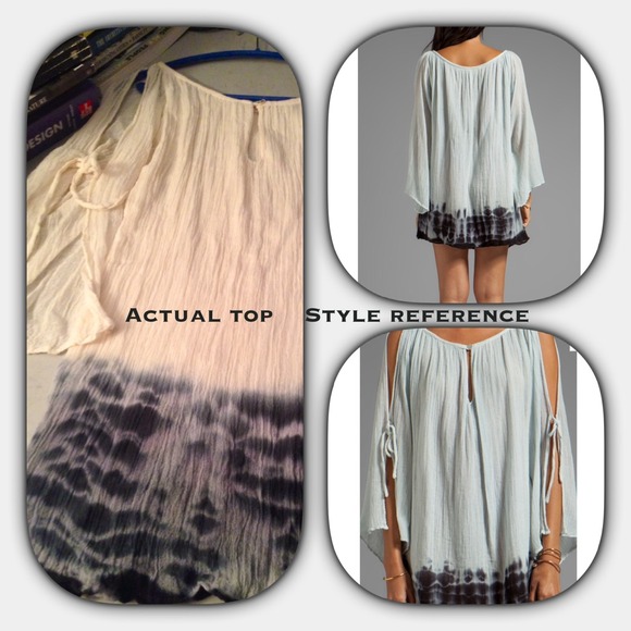 Jens Pirate Booty 🐬Gauze Dip Tie Dye Tunic Mini - Picture 2 of 4