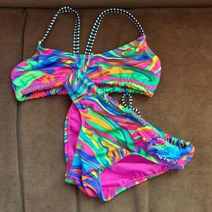 Athletic two piece swim suit