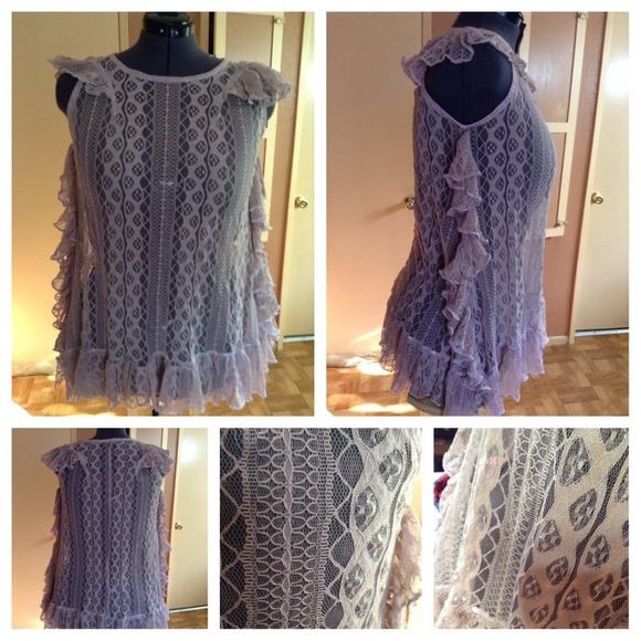 Boho pink lace top.