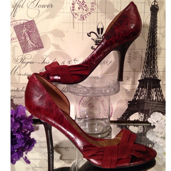Nine West Wine Open Toe Heels - Picture 2 of 4