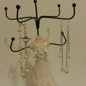 Earrings and bracelet