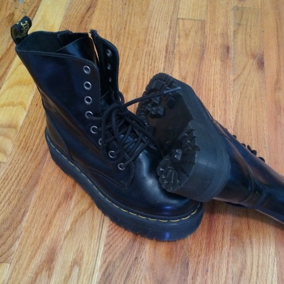 Dr. Martens Shoes - Dr. Marten Jadon black platform combat boots Dr. Martens Shoes - Dr. Marten Jadon black platform combat boots