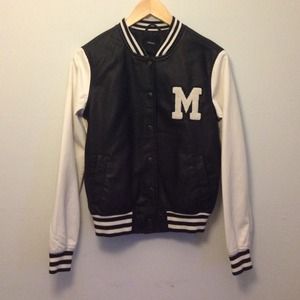 Forever 21 Faux Leather Varsity Jacket