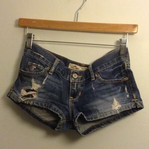 Hollister Distressed Short Shorts