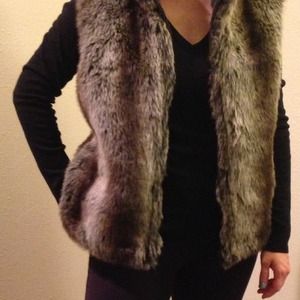 Faux fur reversible vest