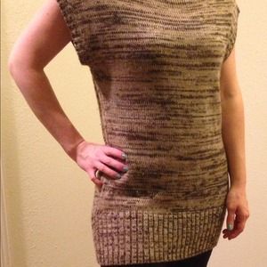 Brown sweater dress