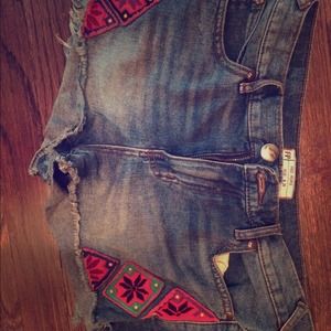Free People denim shorts