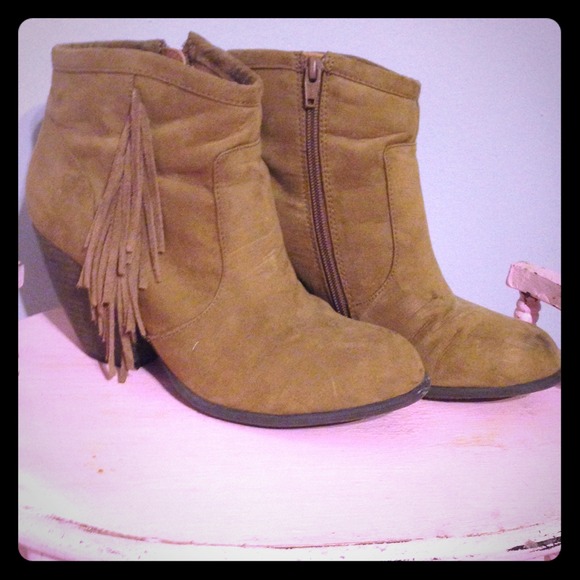 Ankle Booties / Boots with fringe from Target sz 8