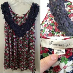 Forever 21 Floral Tank