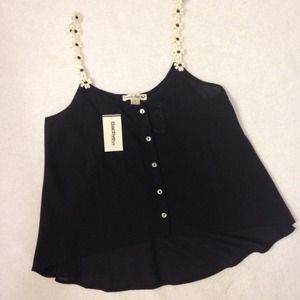 Black daisy crop top ❤️