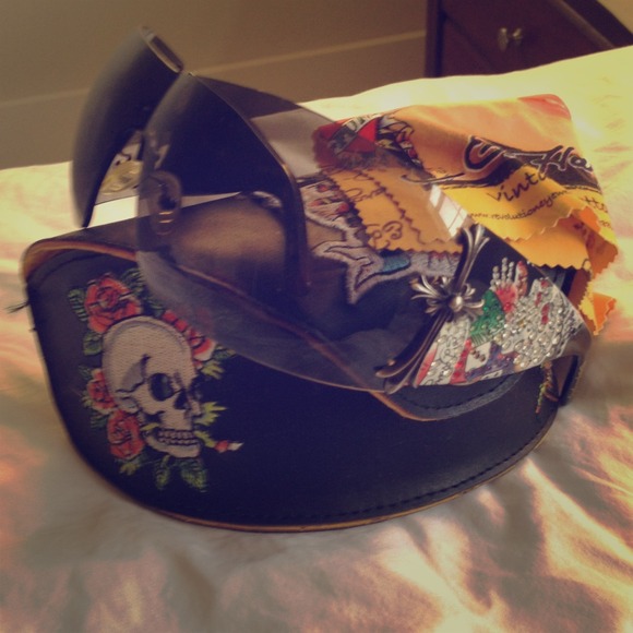 Ed Hardy studded sunglasses. Authentic.