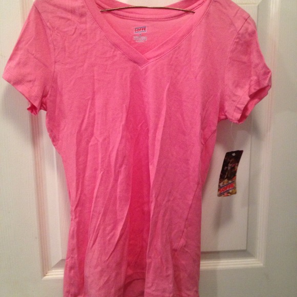 SOFFEE pink simple shirt - Picture 1 of 3