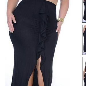 Long sexy ruffled shirt