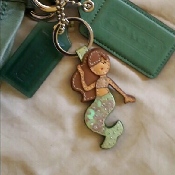 Coach mermaid key chain